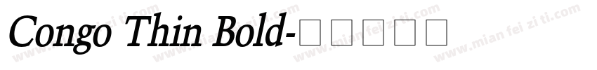 Congo Thin Bold字体转换